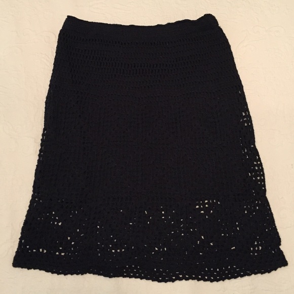 Free People Staring at Stars Crocheted Black Skirt - Picture 3 of 6